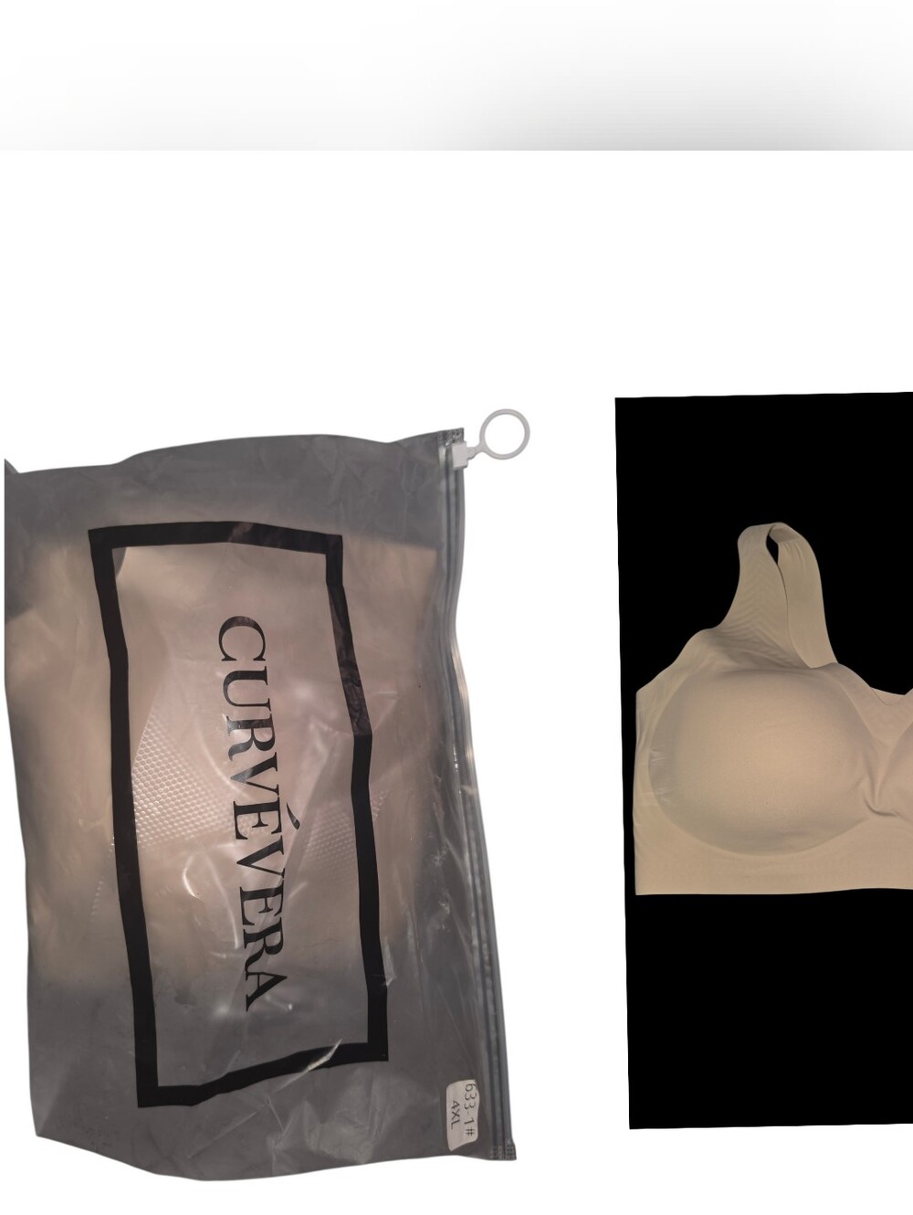 9/5/1. Womens Curvevera Seamless Wireless Bra in Light Beige(NEW IN THE BAG)